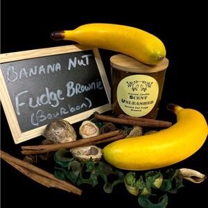 BANANA NUT FUDGE BROWNIE, SCENT UNLEASHED LLC LUXURY HAND POURED SCENTED CANDLES